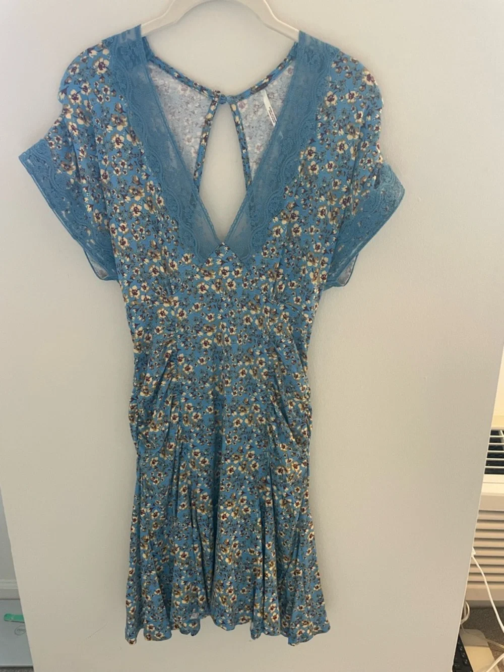 Free People Boho Summer Floral Lace-Trim Dress - Picture 1 of 6